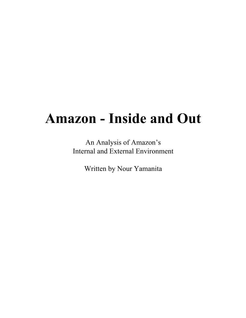 Amazon - Inside and Out