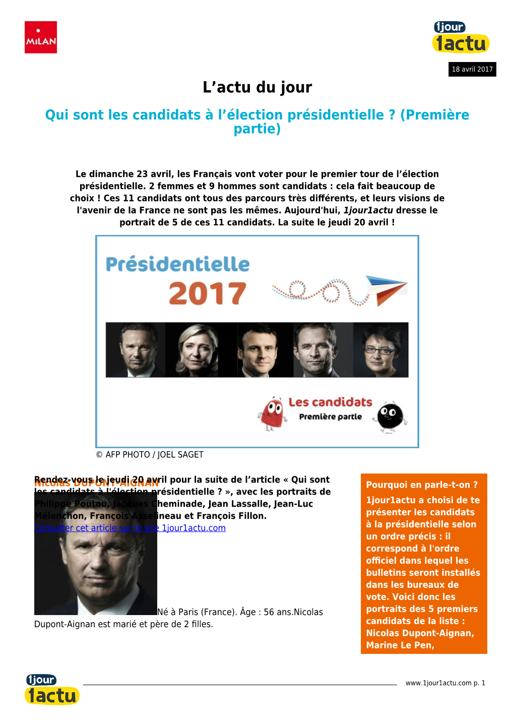 Qui Sont Les Candidats À L'élection Présidentielle