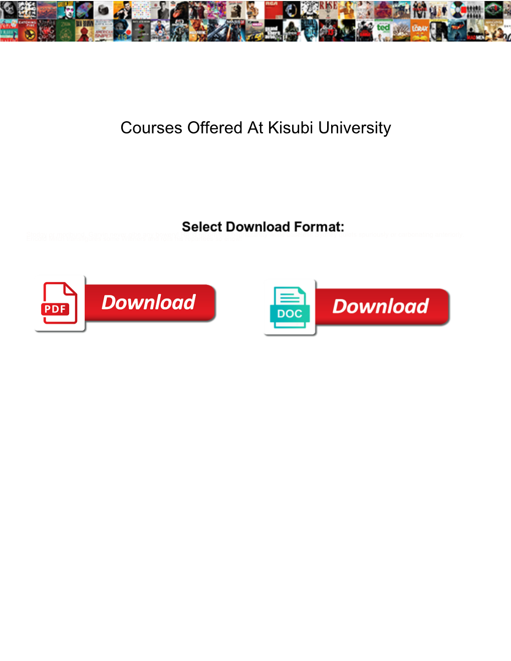 Courses Offered at Kisubi University