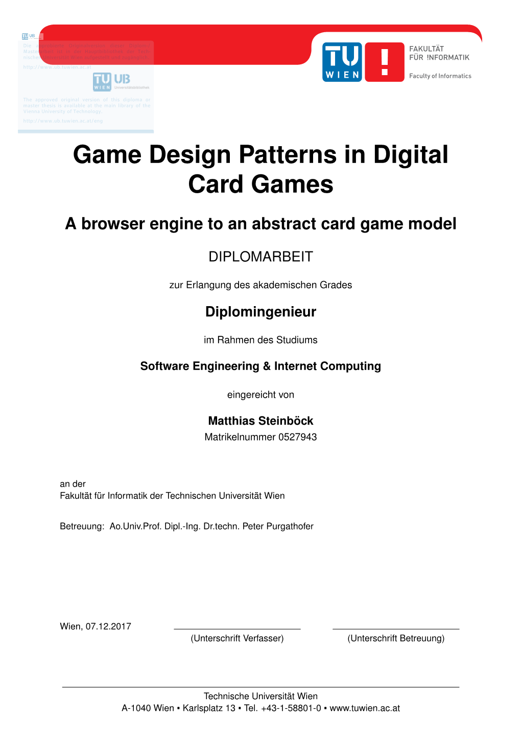 Game Design Patterns in Digital Card Games