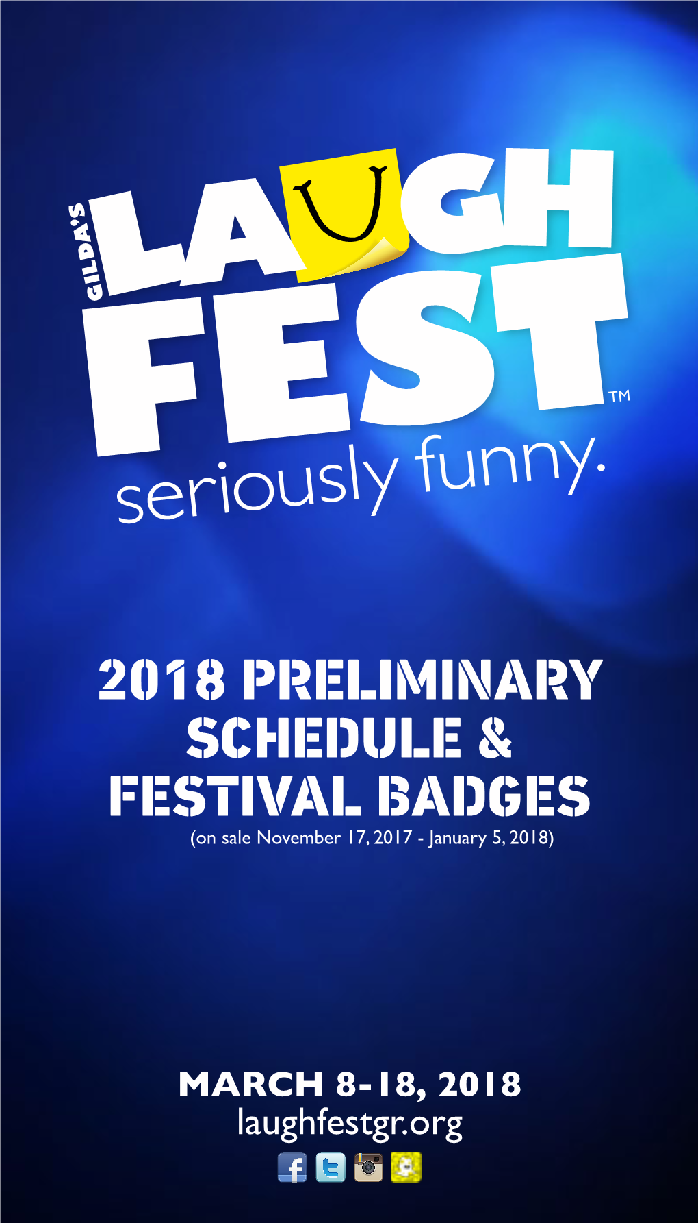 2018 Preliminary Schedule & Festival Badges