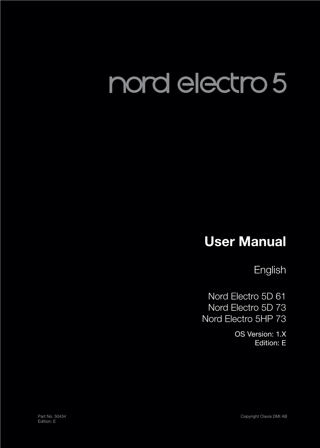 Nord Electro 5 English User Manual V1.X Edition E.Pdf