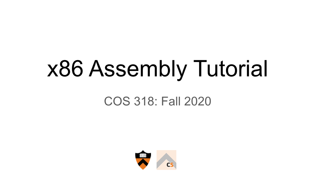 X86 Assembly Tutorial