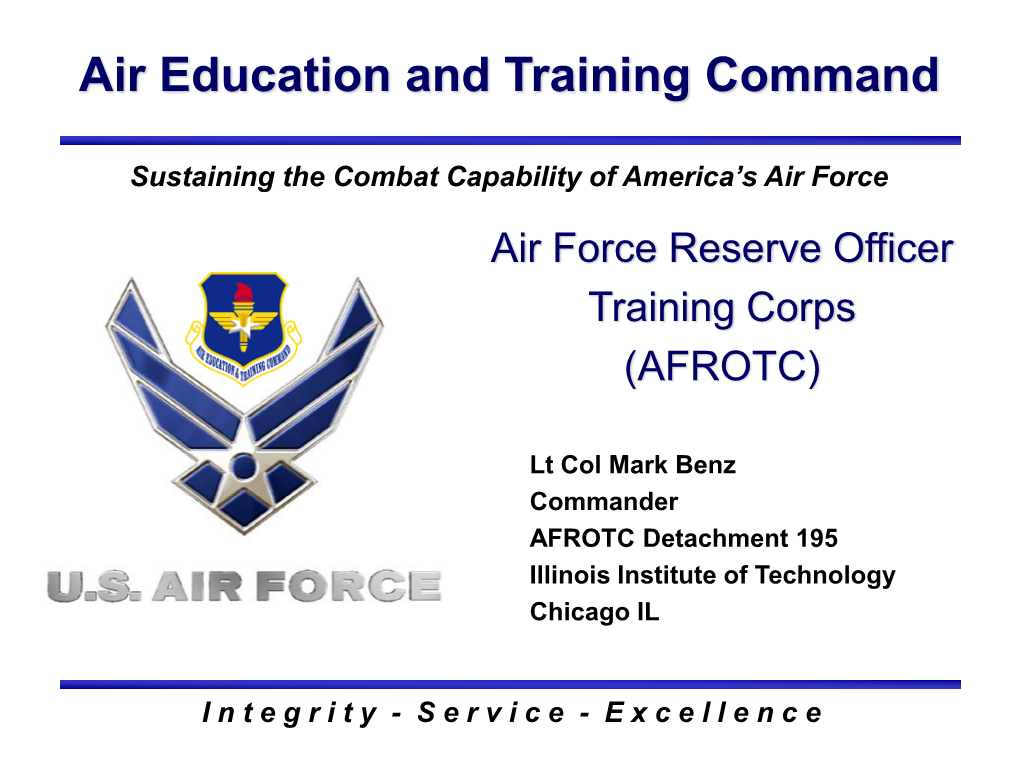 Air Force Reserve Officer Training Corps (AFROTC)