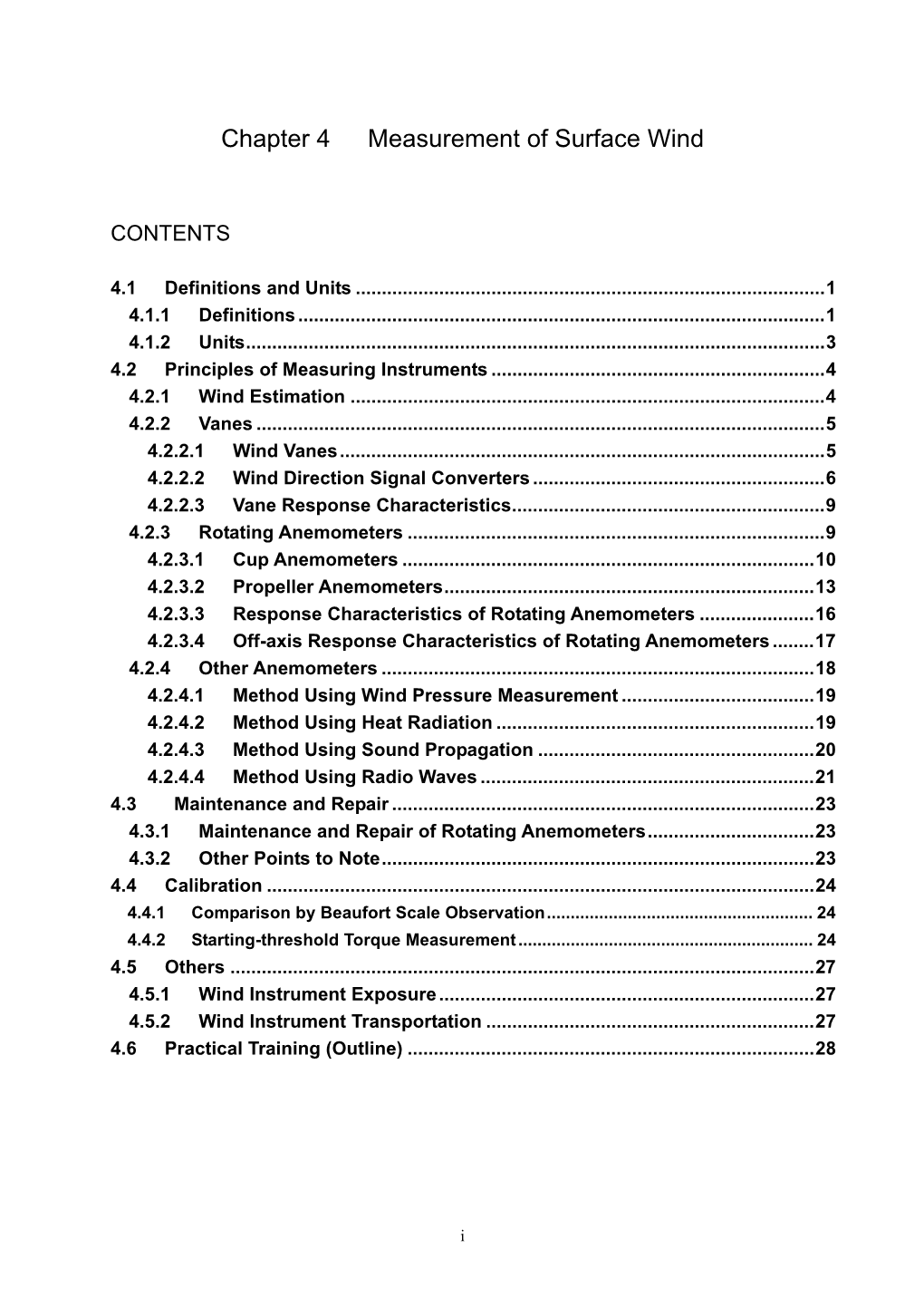 Chapter 4 Measurement of Surface Wind