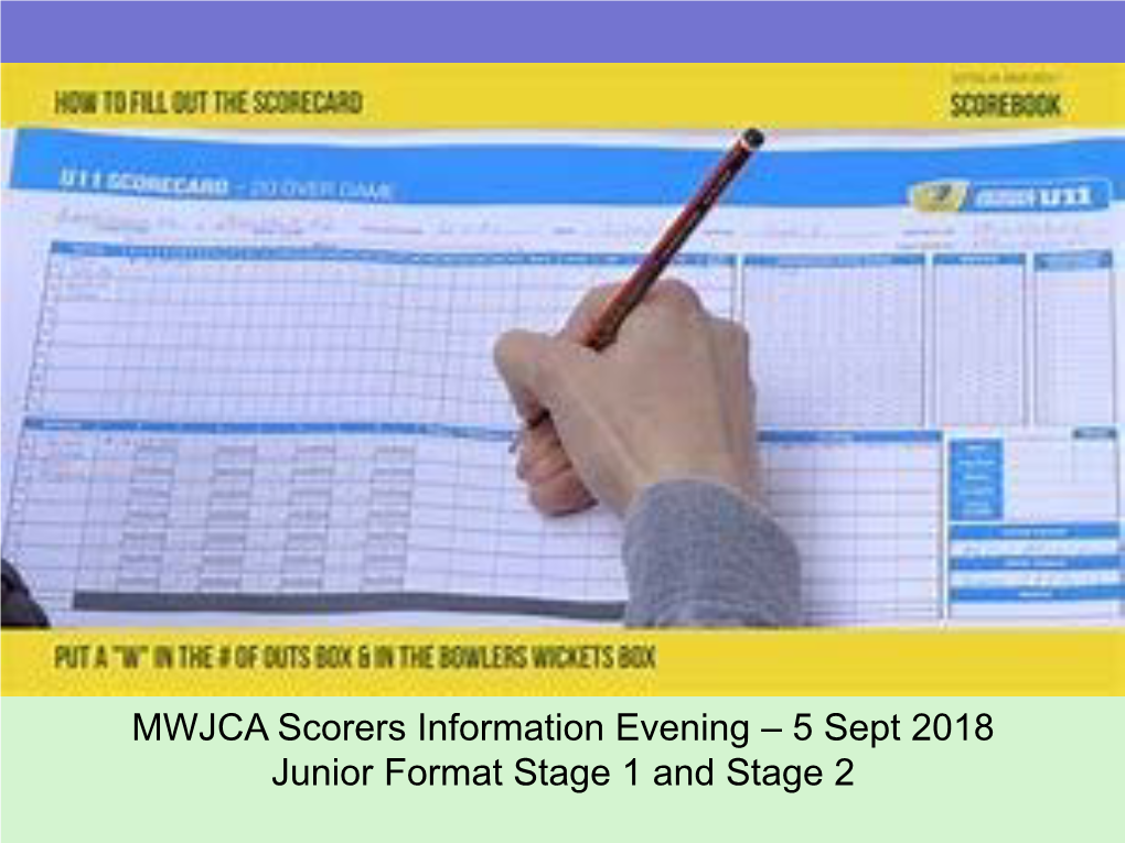 Intro to Cricket Scoring