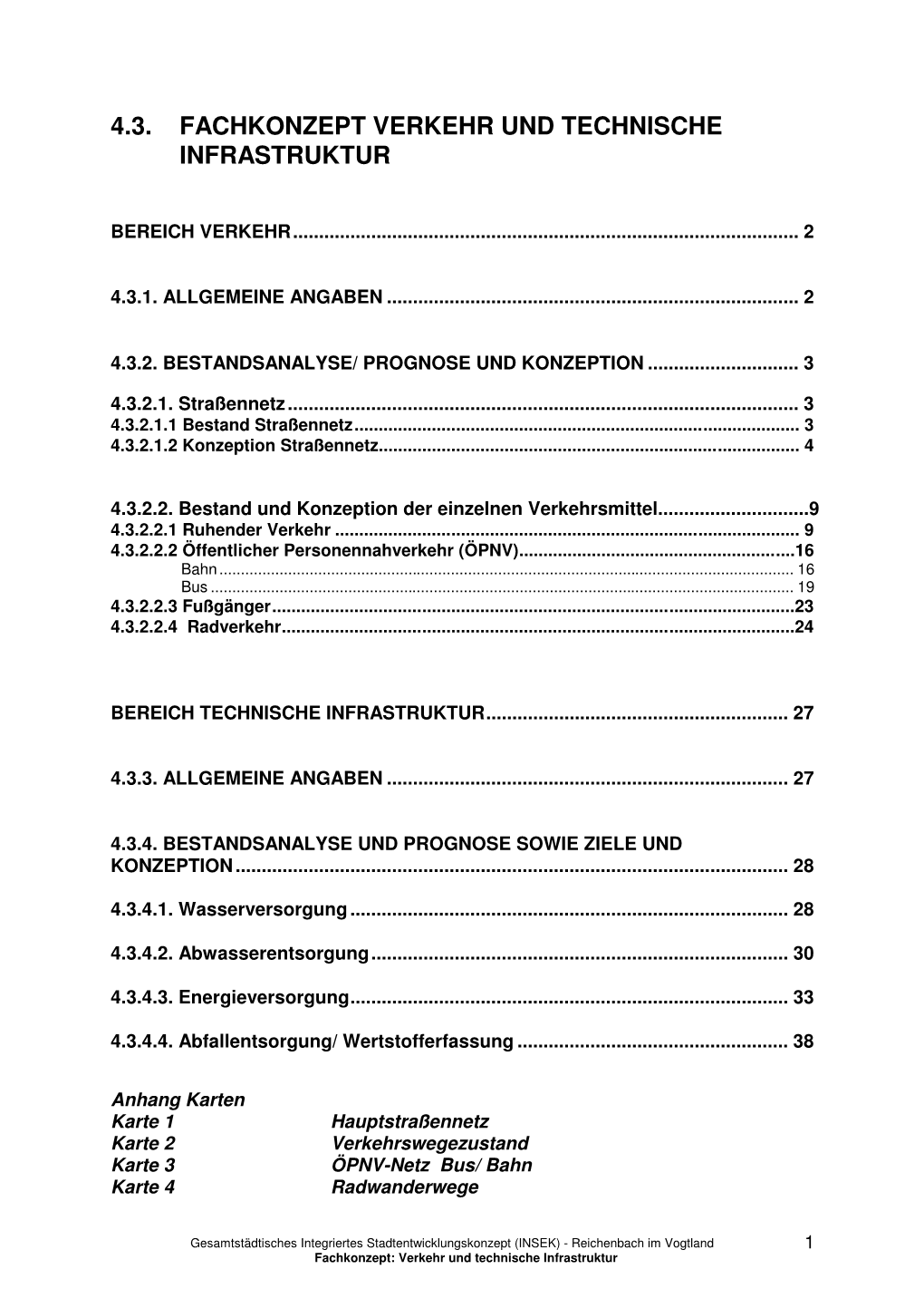 4.3. Fachkonzept Verkehr Und Technische Infrastruktur