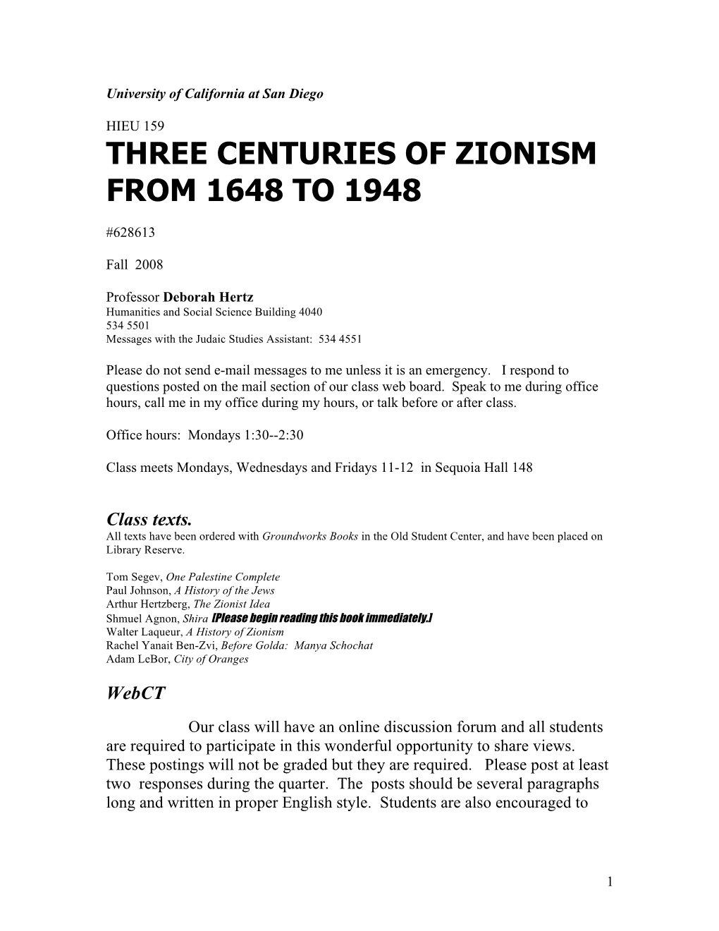 Hieu 159 Three Centuries of Zionism from 1648 to 1948