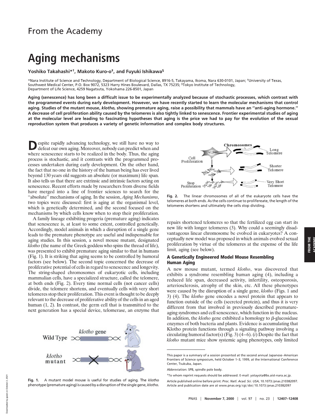 Aging Mechanisms