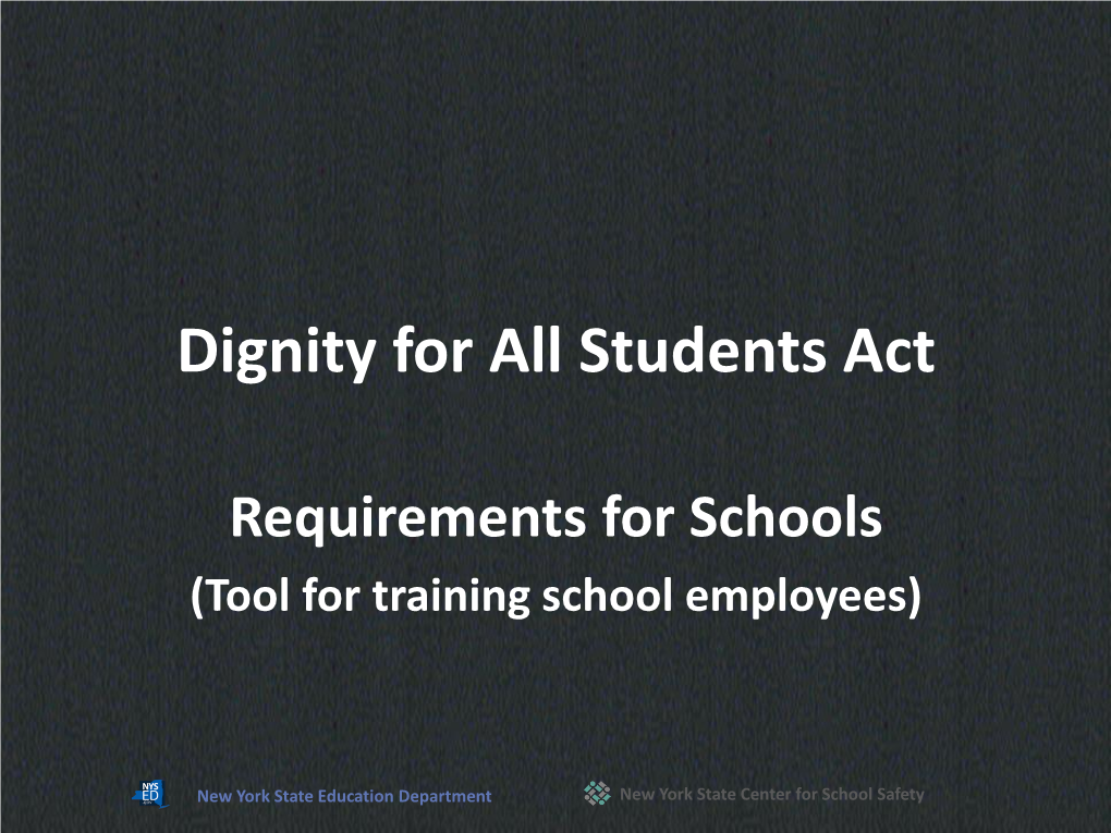 Dignity for All Students Act (DASA)