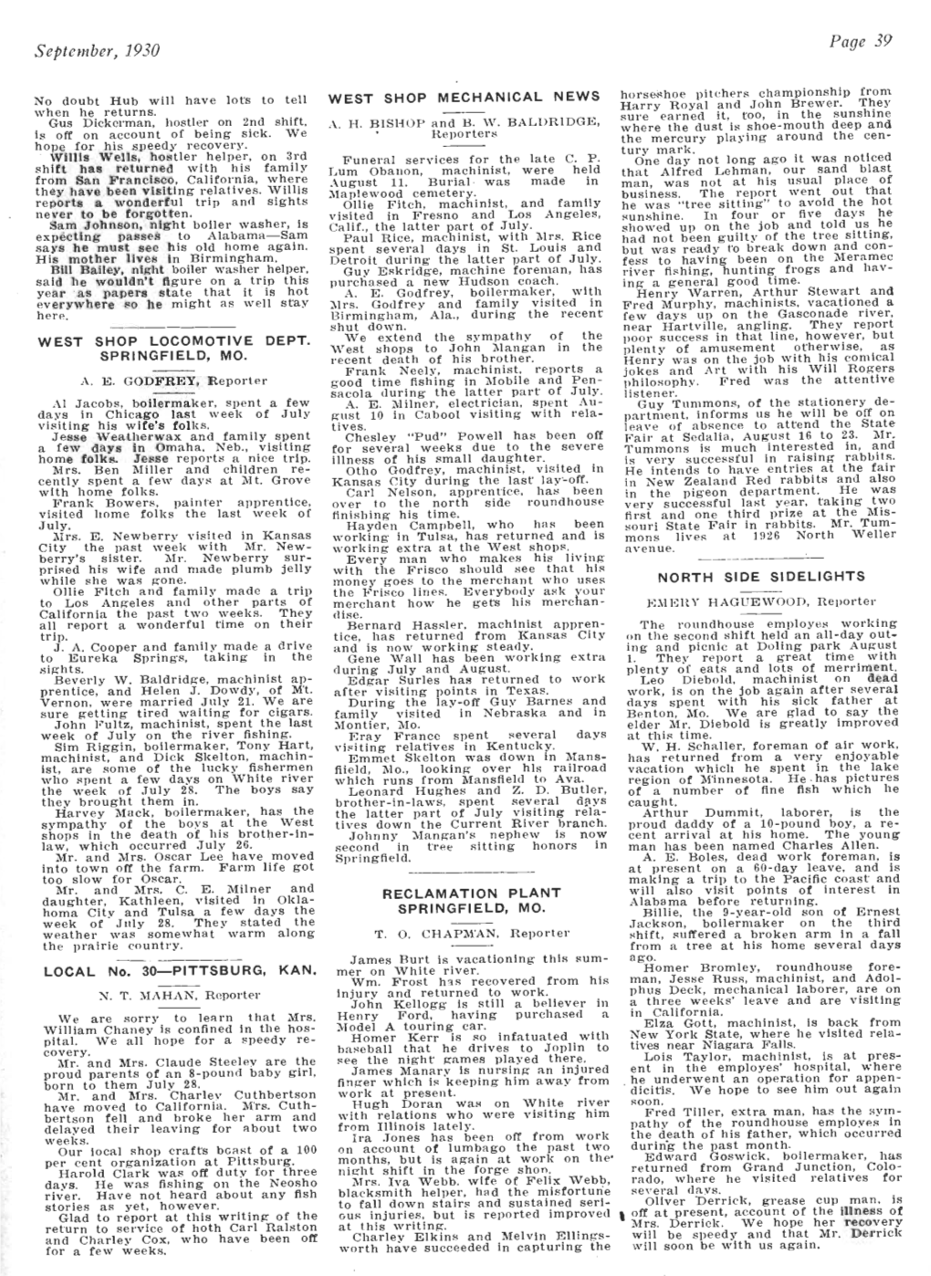 The Frisco Employes' Magazine, September 1930
