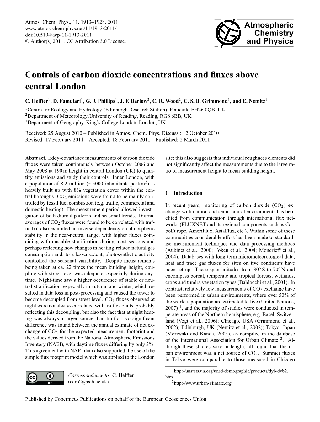Controls of Carbon Dioxide Concentrations and Fluxes Above