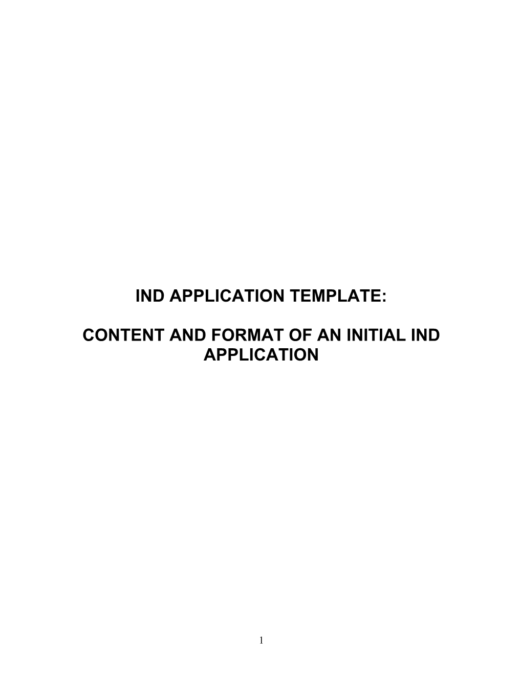 IND Application Template s1