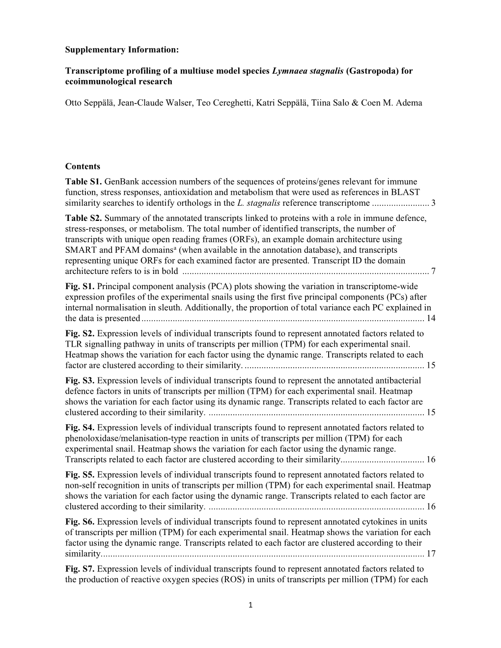 Transcriptome Profiling of a Multiuse Model Species Lymnaea Stagnalis (Gastropoda) for Ecoimmunological Research