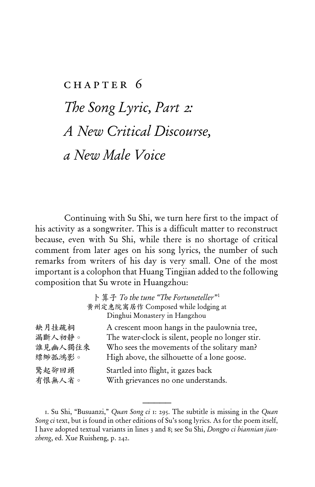 Chapter 6 the Song Lyric, Part 2: a New Critical Discourse, a New Male Voice