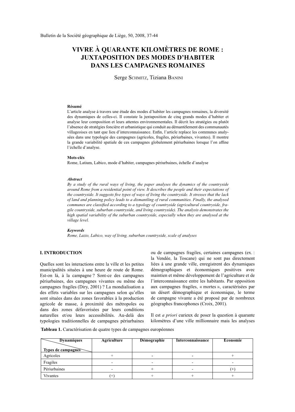 Vivre À Quarante Kilomètres De Rome : Juxtaposition Des Modes D’Habiter Dans Les Campagnes Romaines