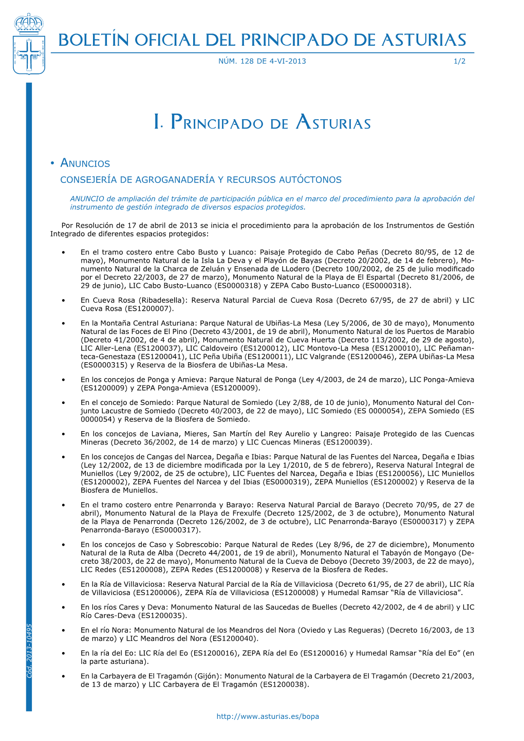 Boletín Oficial Del Principado De Asturias