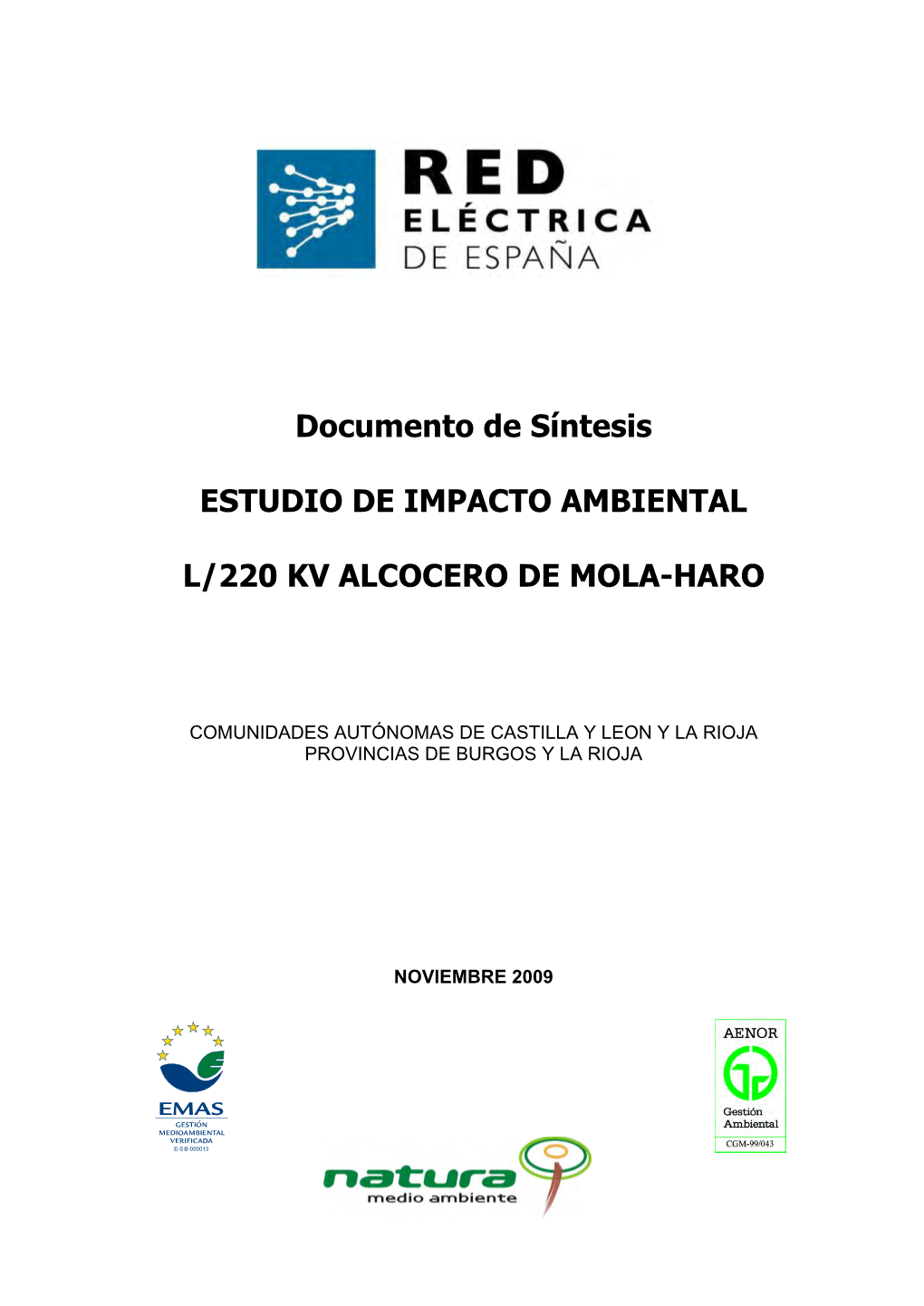 Documento De Síntesis ESTUDIO DE IMPACTO AMBIENTAL L/220 KV