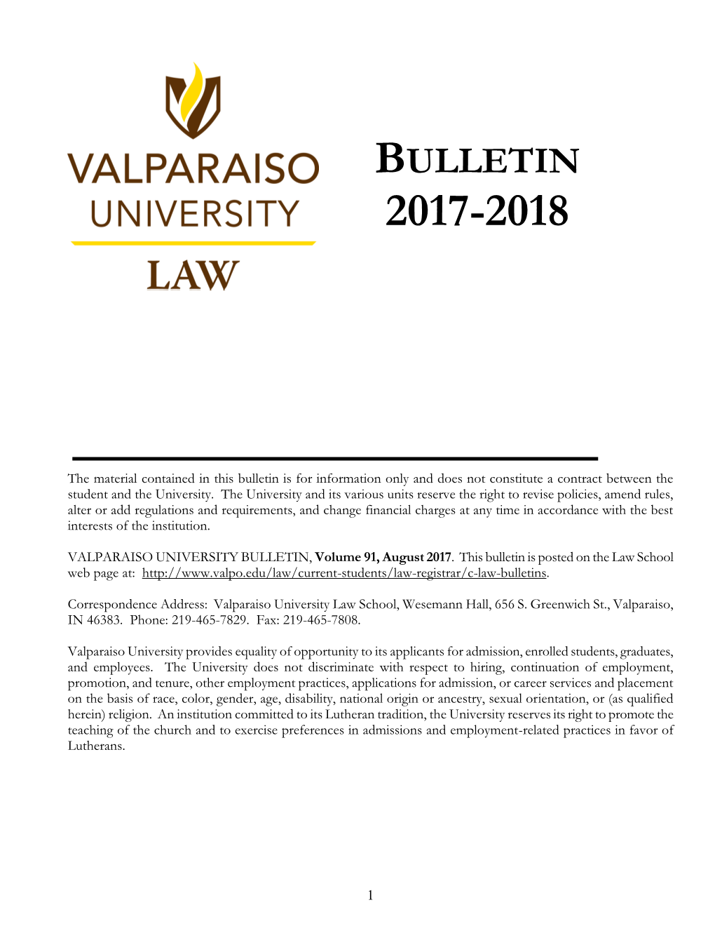 Bulletin 2017-2018