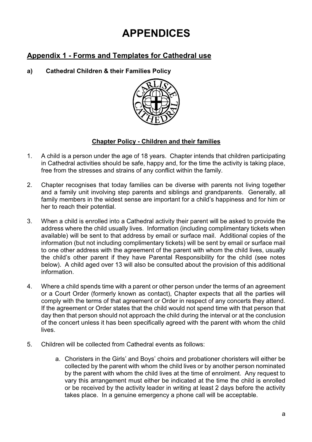 Carlisle Diocese Safeguarding People Policy and Guidance 2011