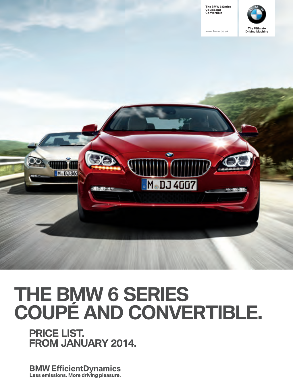 The Bmw 6 Series Coupé and Convertible. Price List