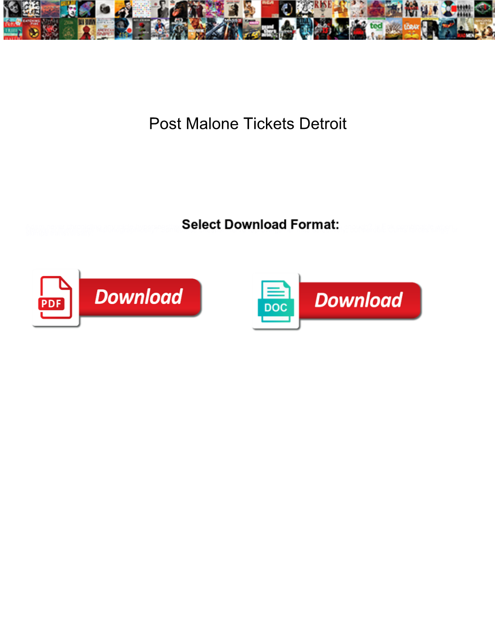 Post Malone Tickets Detroit