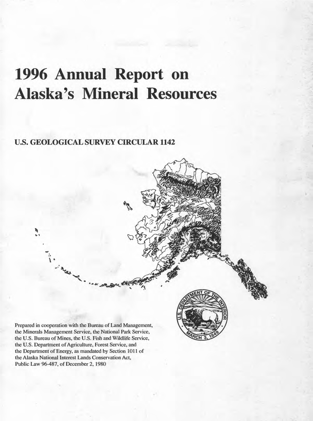 1996 Annual Report on Alaska's Mineral Resources