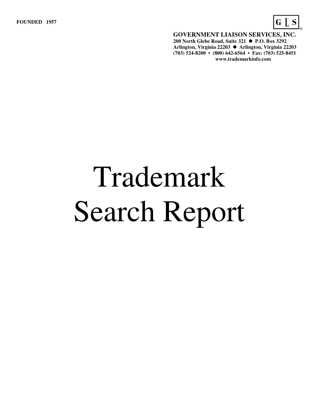 Trademark Search Report