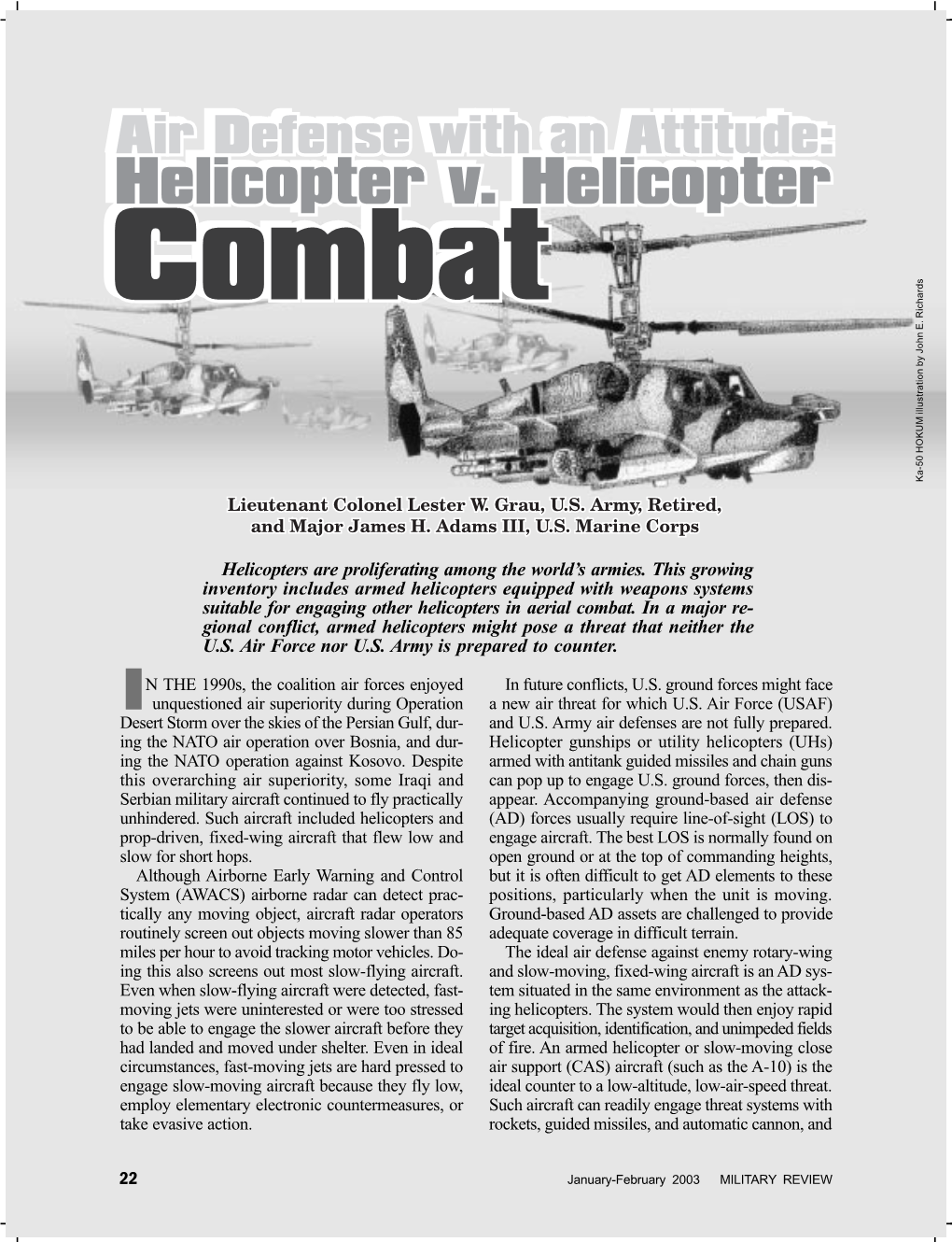Helicopter V. Helicopter Combat
