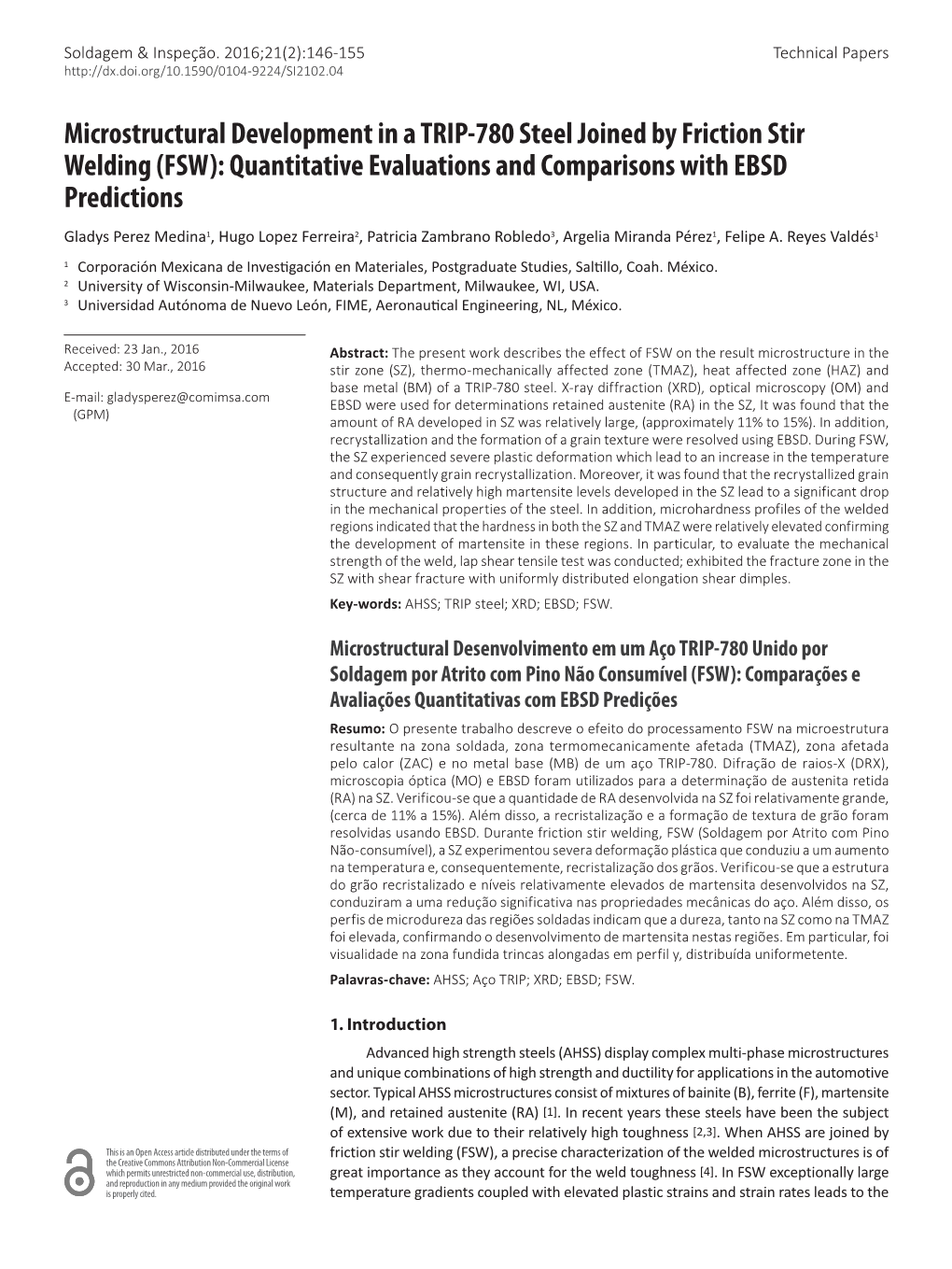 Microstructural Development in a TRIP-780 Steel Joined by Friction Stir Welding (FSW): Quantitative Evaluations and Comparisons with EBSD Predictions