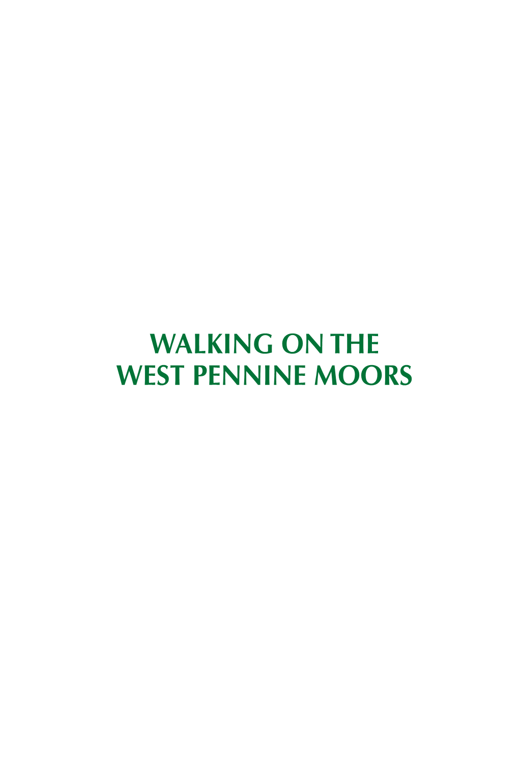 Walking on the West Pennine Moors