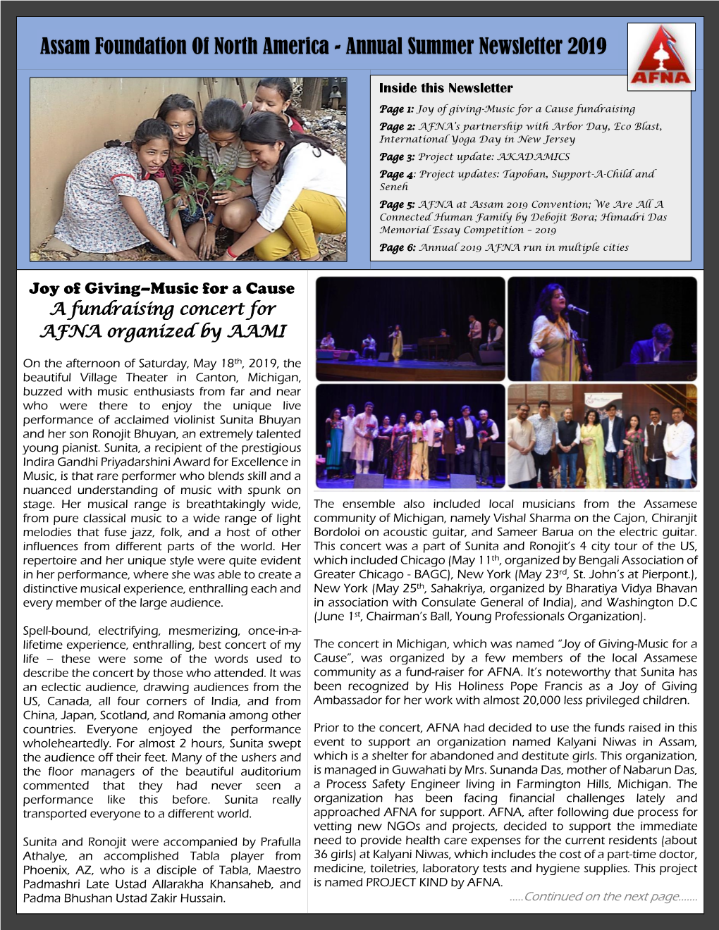 Annual Summer Newsletter 2019