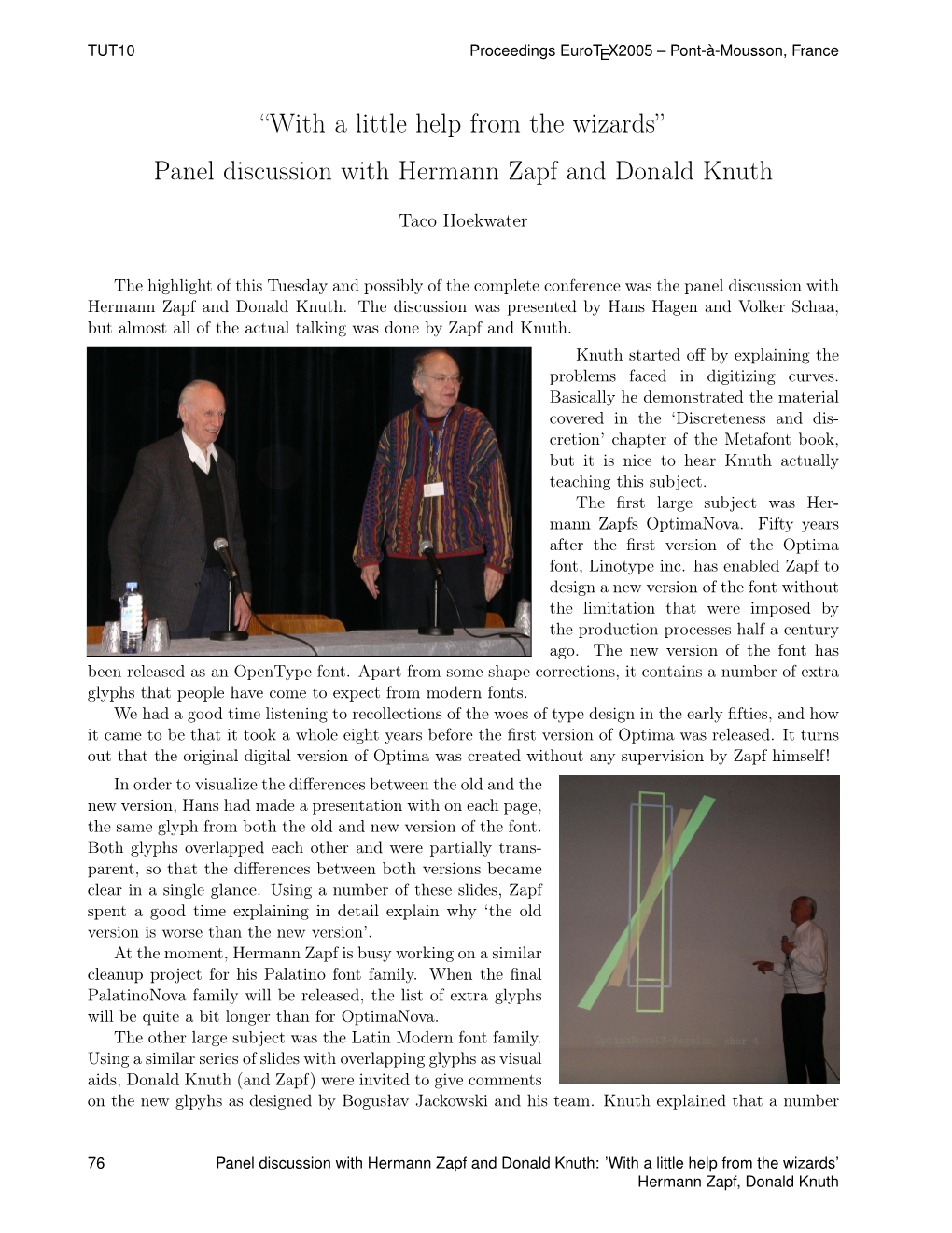 Panel Discussion with Hermann Zapf and Donald Knuth