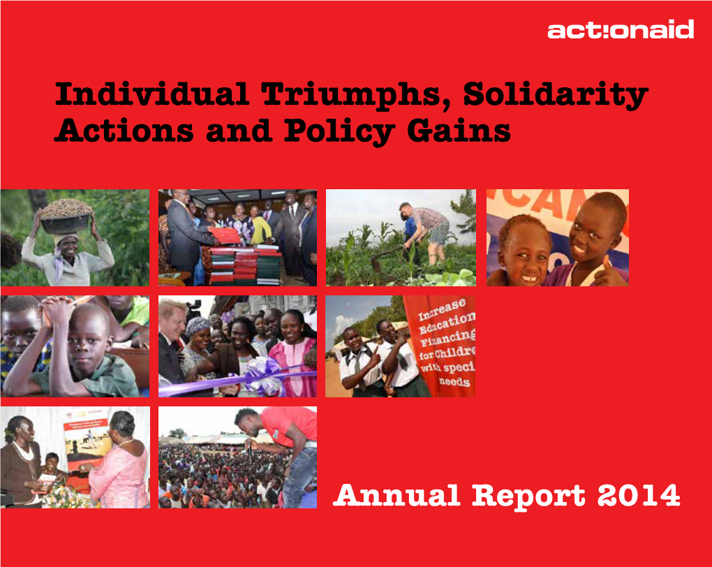 Individual Triumphs, Solidarity Actions and Policy Gains Annual Report 2014