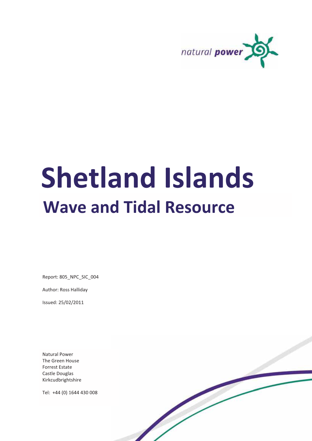 Shetland Islands Wave and Tidal Resource (2011)