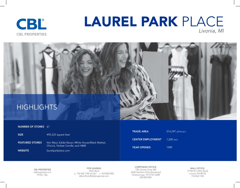 Laural Park Place-Leasing Sheet-2019.Indd