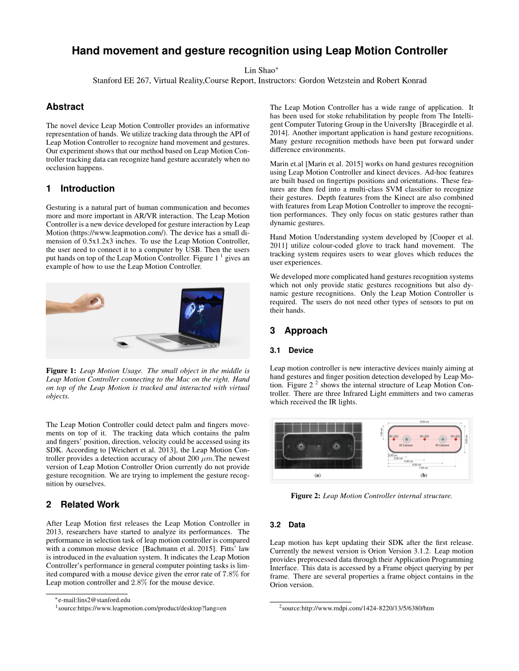Hand Movement and Gesture Recognition Using Leap Motion Controller