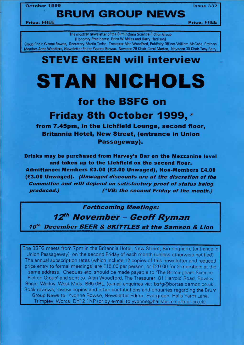 BSFG News 337 October 1999