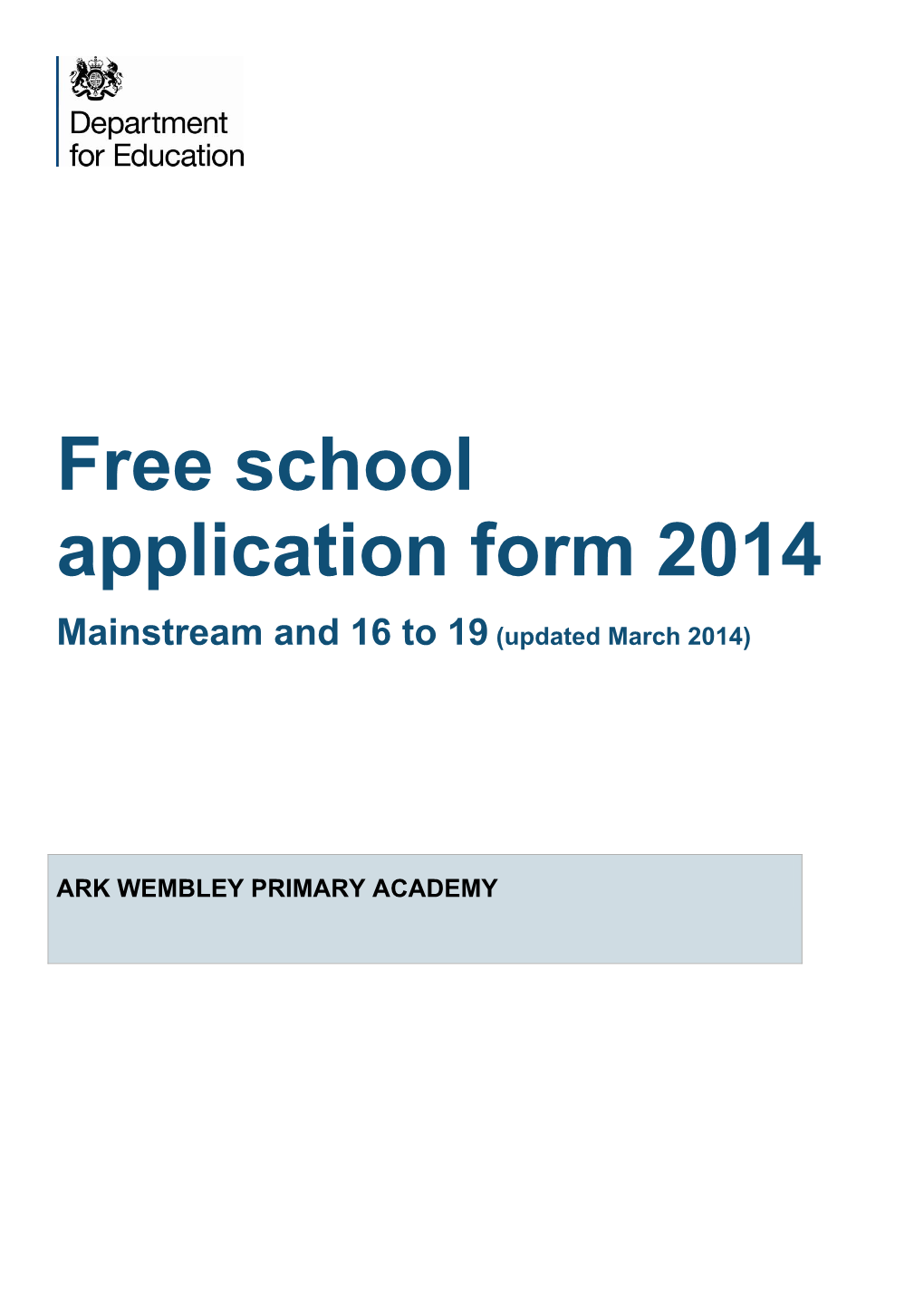 Ark Wembley Primary Academy