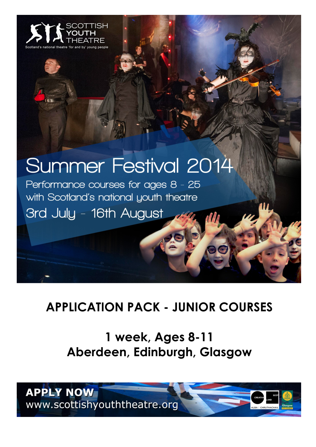 Application Pack - Junior Courses