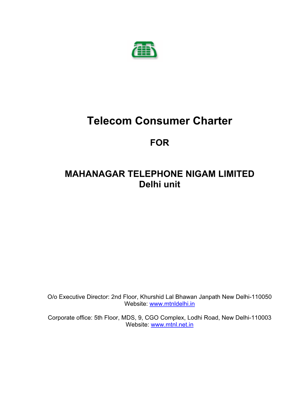 Telecom Consumer Charter