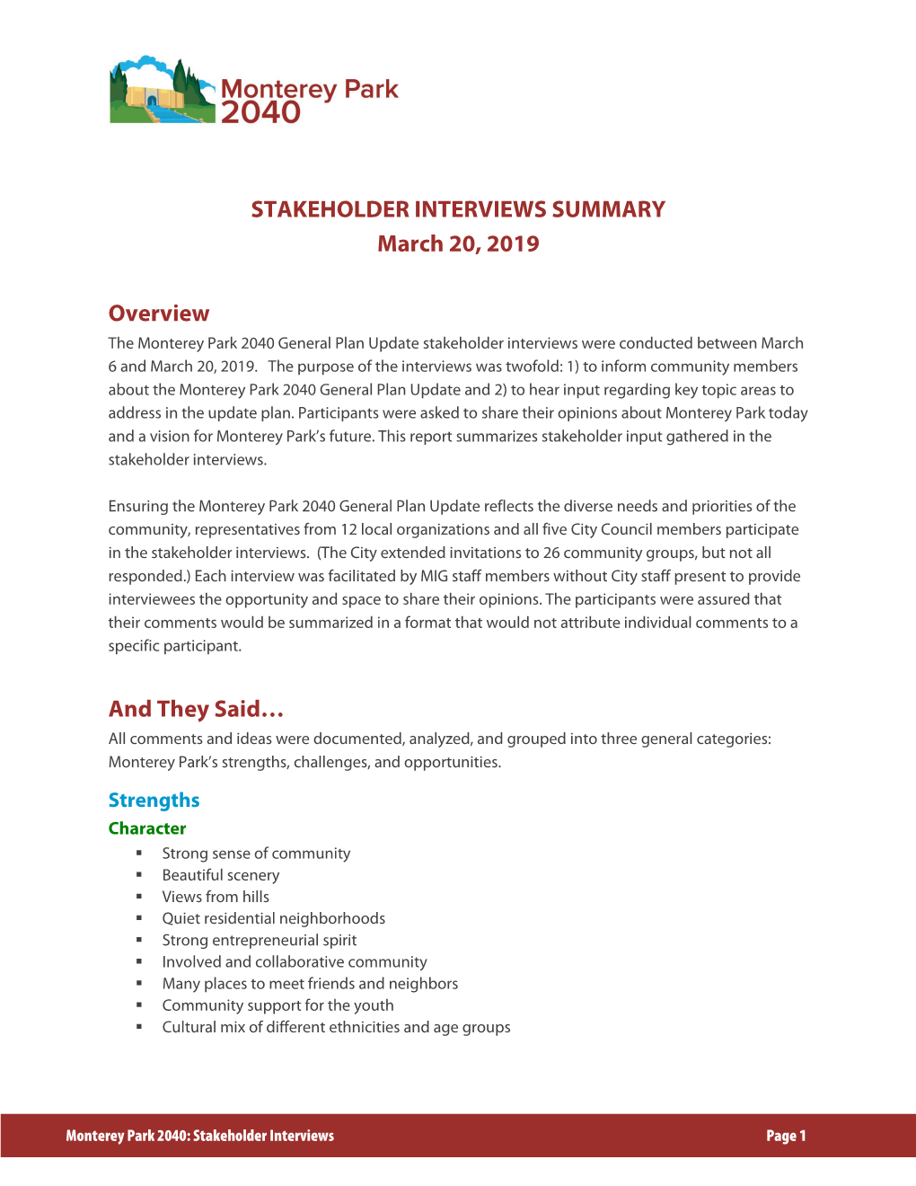 Stakeholders Interview Summary Sheet