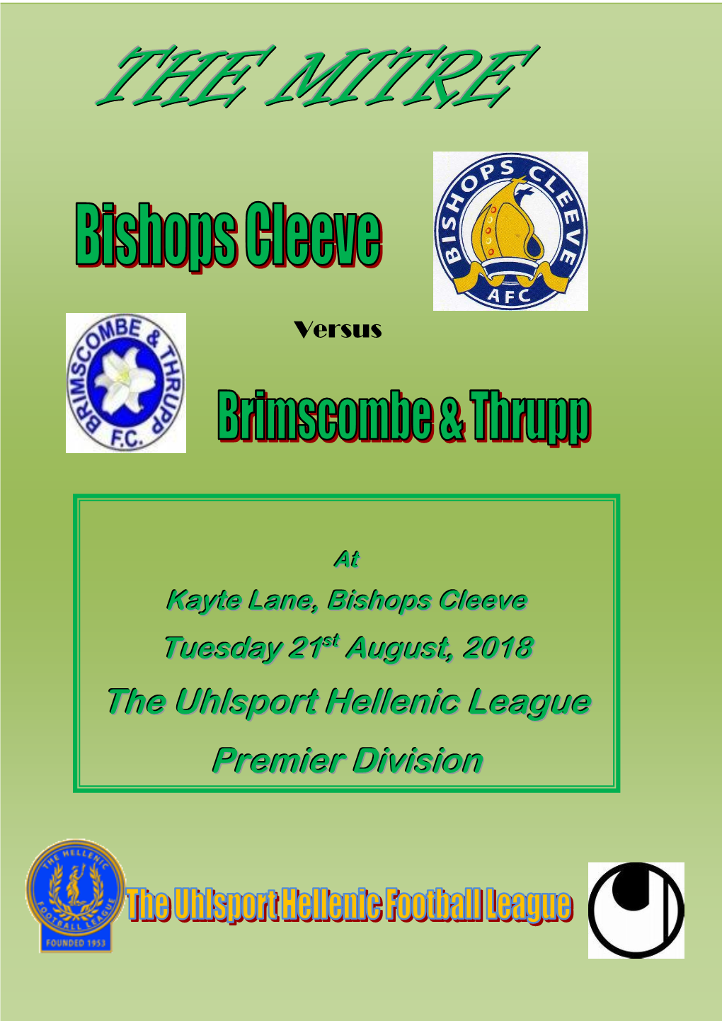 The Uhlsport Hellenic League Premier Division