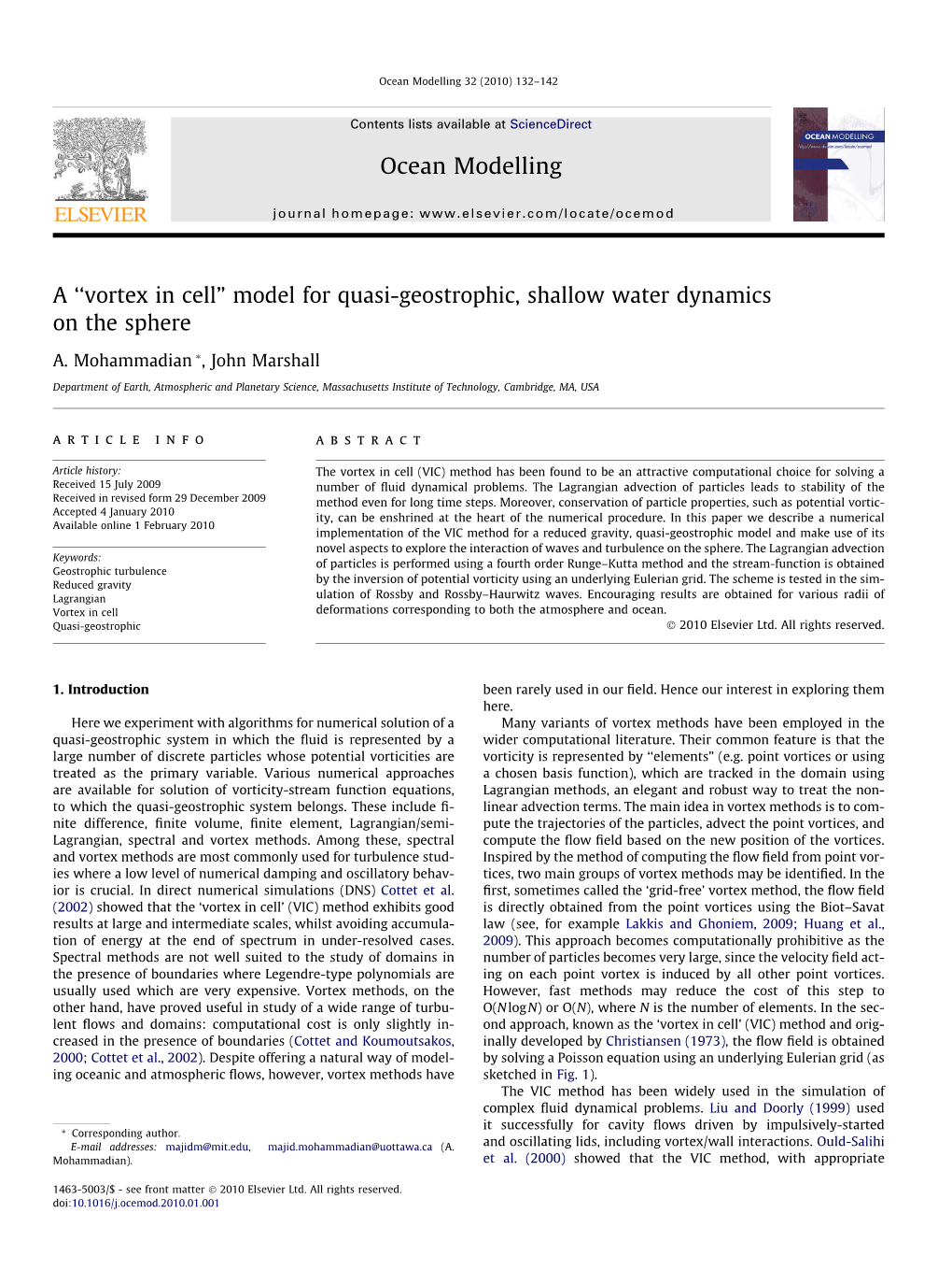 A “Vortex in Cell” Model for Quasi-Geostrophic, Shallow Water Dynamics on the Sphere