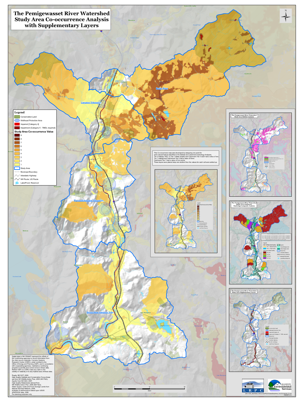 The Pemigewasset River Watershed Study Area Co-Occurrence Analysis