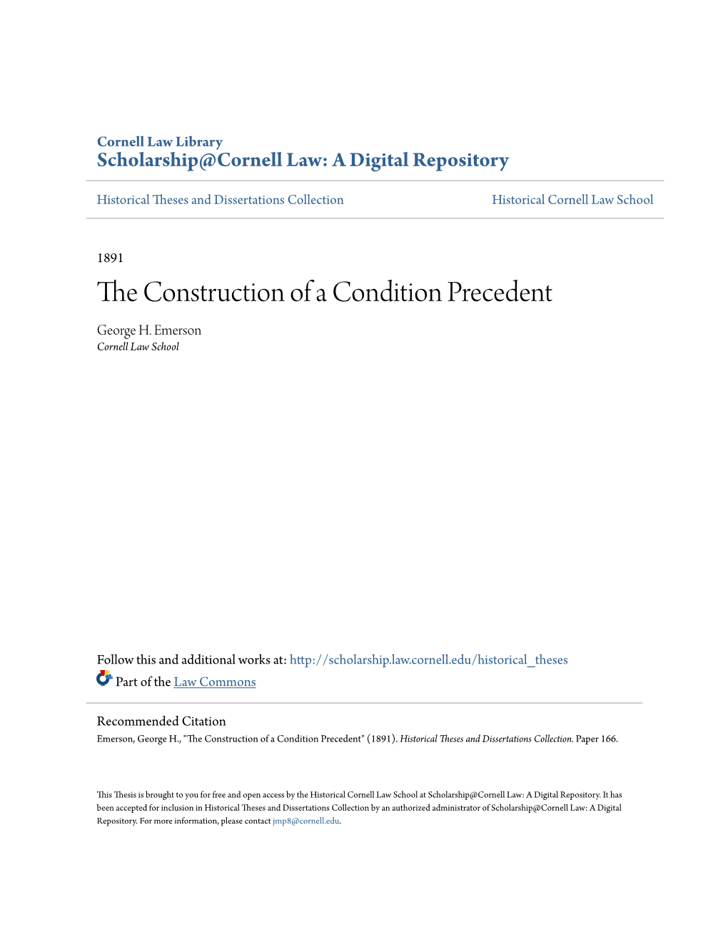 The Construction of a Condition Precedent