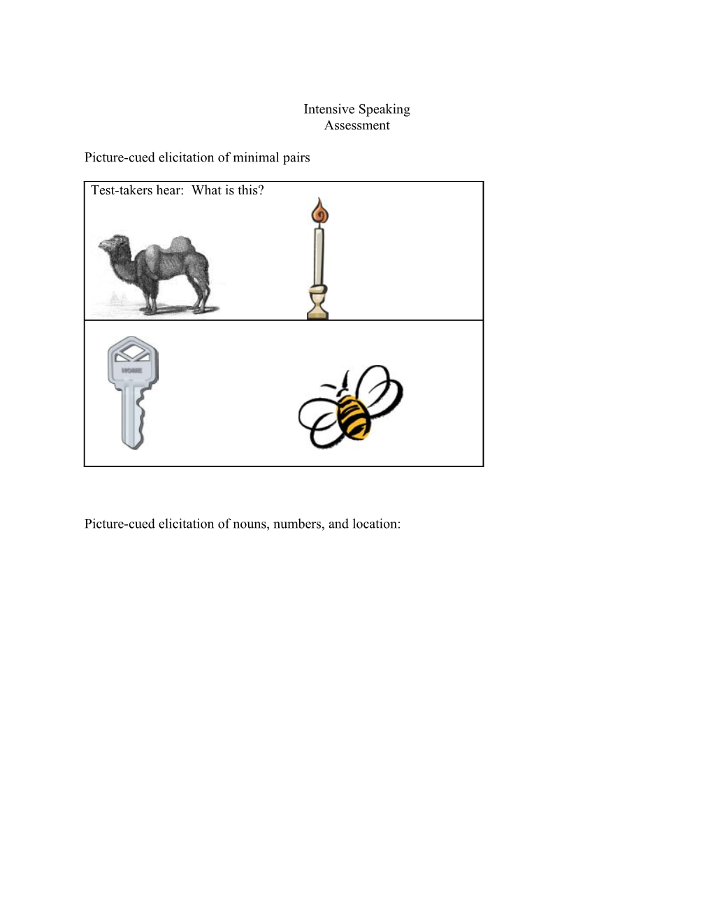 Picture-Cued Elicitation of Minimal Pairs