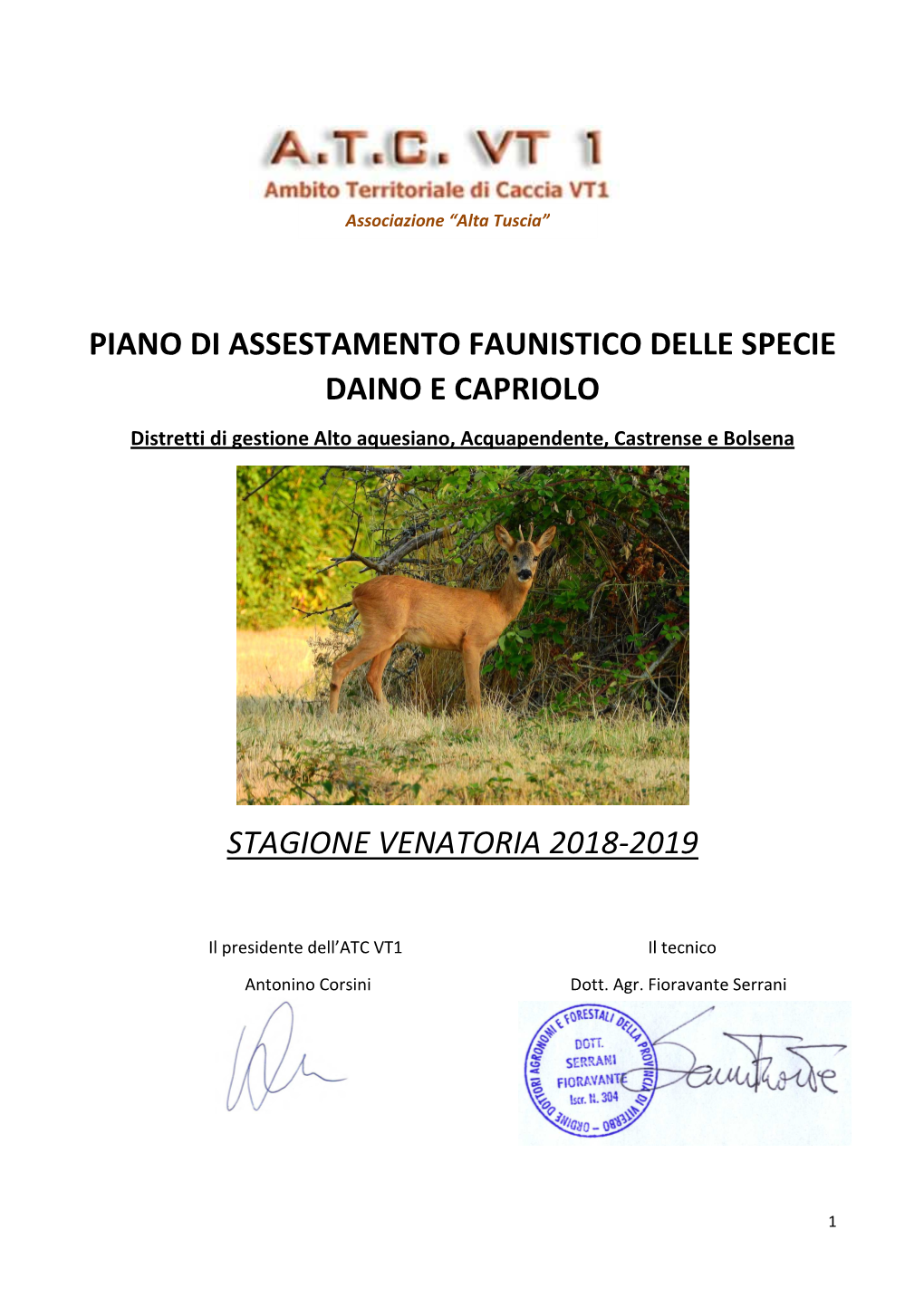 Piano Capriolo VT1 2018