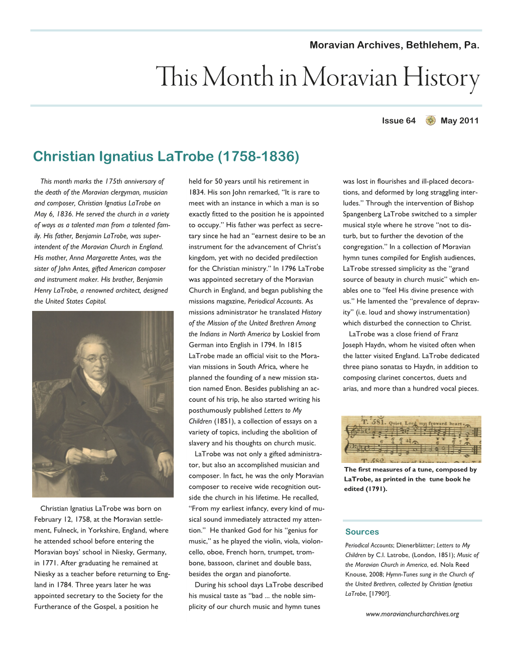 Christian Ignatius Latrobe (1758-1836)