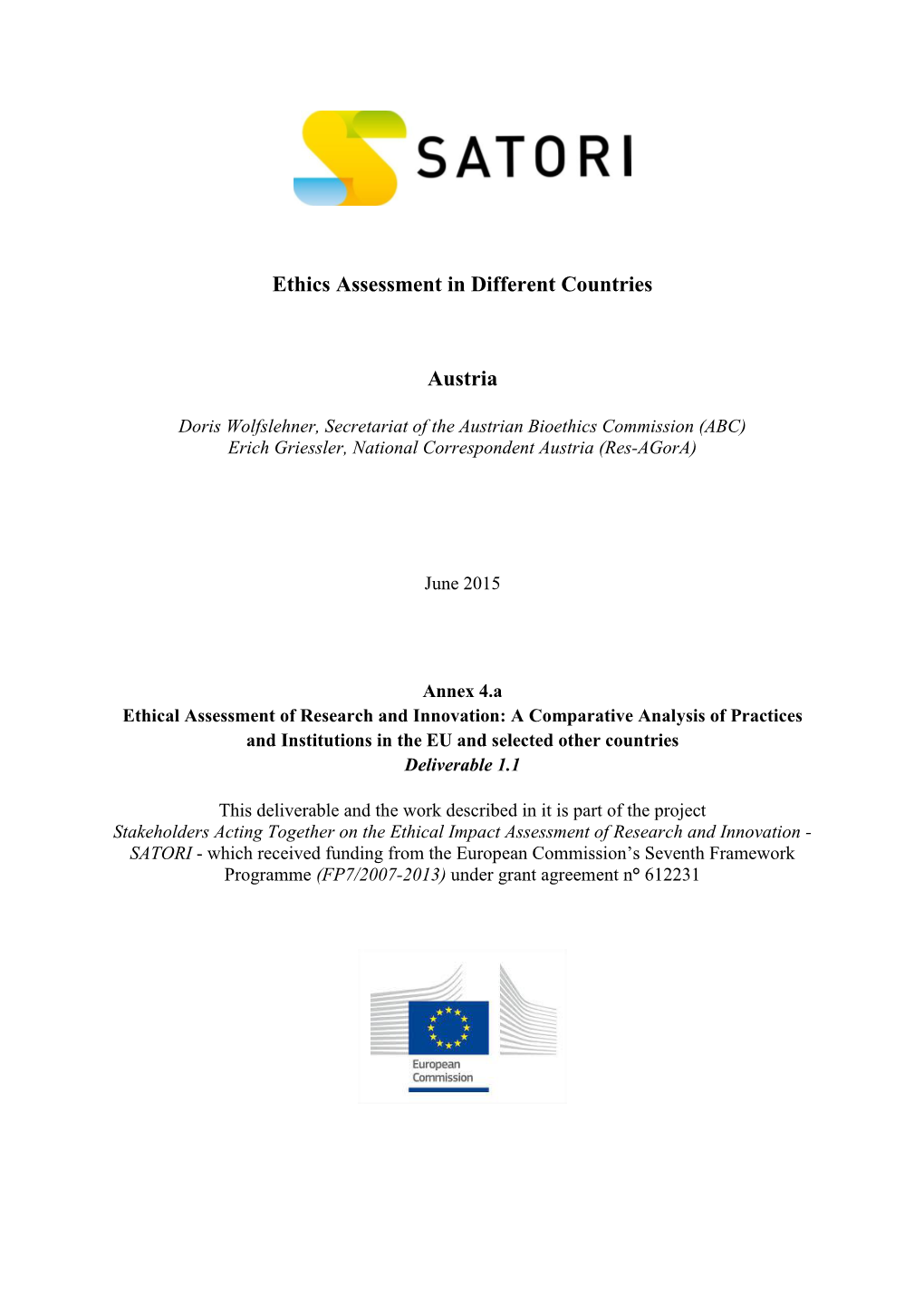 Ethics Assessment in Different Countries Austria